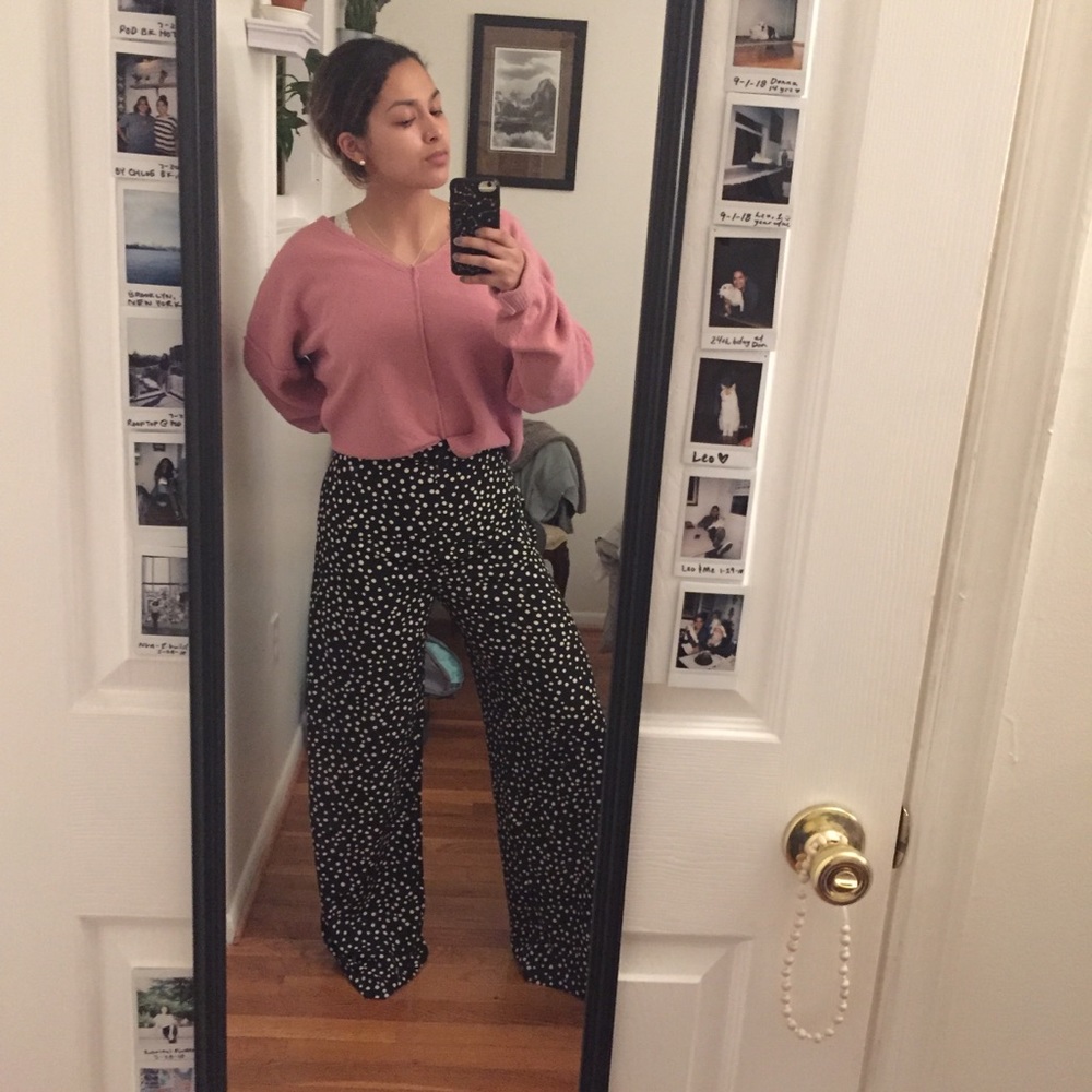 Black and white polka dot pants ✨